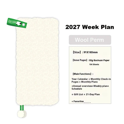 2027 Pocket Weekly Planner Notebook - Compact Schedule Organizer for Daily Planning & Productivity