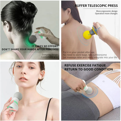 Electric Mini Handheld Massage Gun: 6-Speed Vibration Fitness Massager - Relieve Fatigue and Pain, Personal Care Body Massager