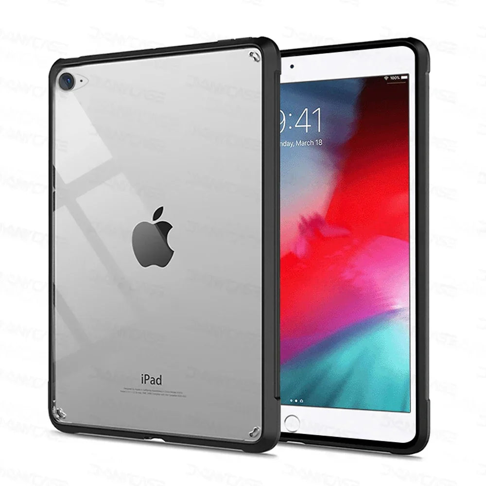 Transparent Silicone Case for iPad Pro 11, 10.2 9/8/7 Gen, 9.7 5/6 Gen, Air 4/5 10.9, Mini 4/5/6