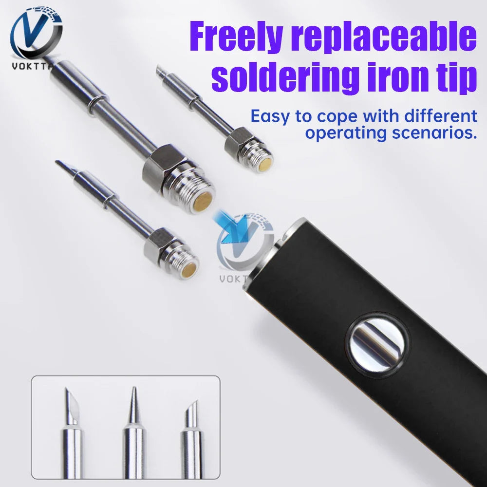 Mini Battery Welding Tool Kit – 510 Preheating Battery, Heat Tips & Portable Electric Soldering Iron Pen for Repair