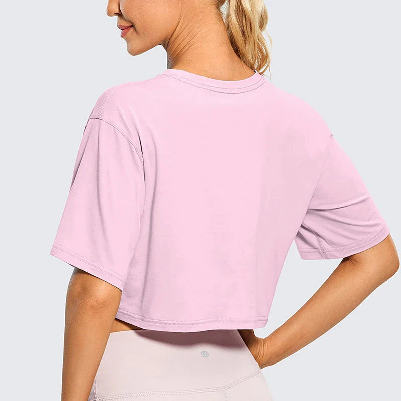 Harajuku Y2K Women’s White Crop Top – Casual Short Loose Summer Tee