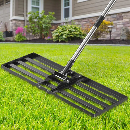 72-Inch Lawn Leveling Rake – Effort-Saving Stainless Steel Handle Tool for Yard, Golf Course & Pasture Turf
