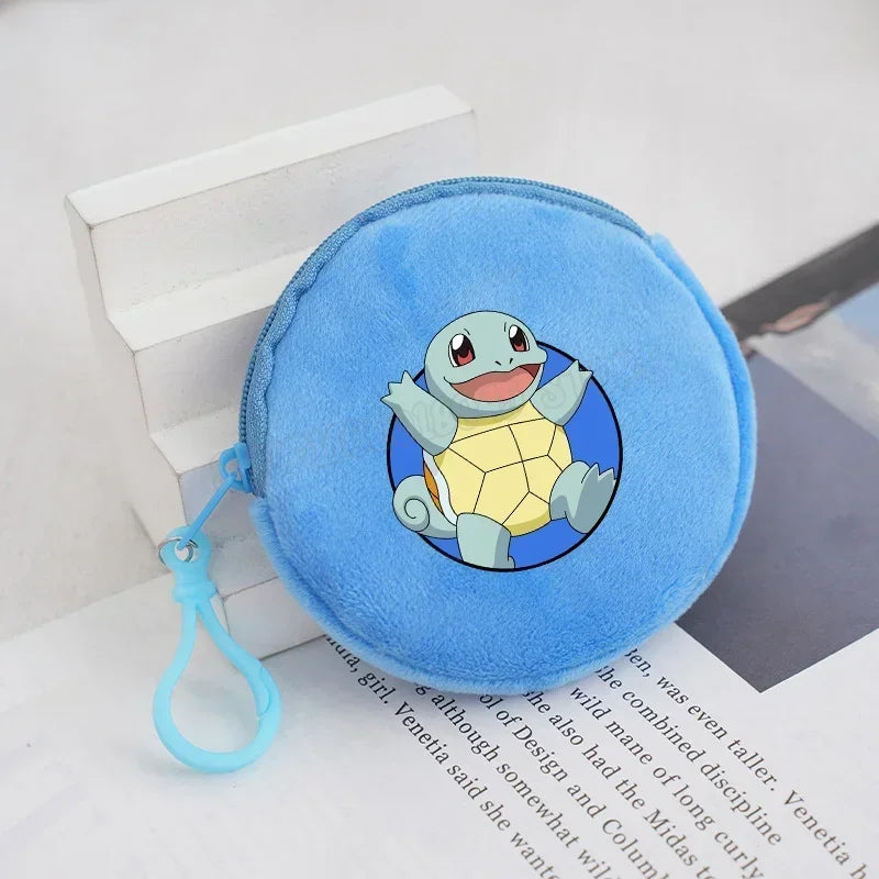 Pokemon Kids Plush Coin Purse — Pikachu, Charmander, Gengar, Squirtle & Charizard Mini Zipper Wallet for Boys & Girls