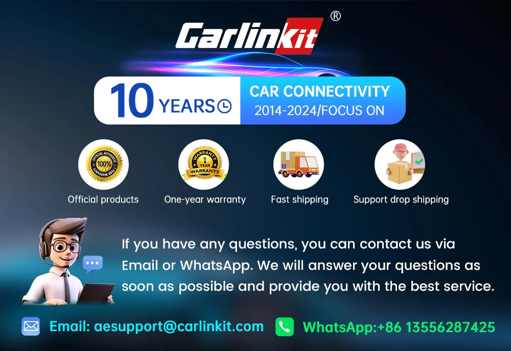Carlinkit CarPlay AI Box — Qualcomm 6125 8-Core, Android 13, Wireless & Wired CarPlay, Android Auto for OEM Cars