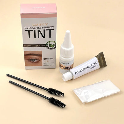 3 Colors Eyelash & Eyebrow Dye Tint Kit – Fast Brow Gel Cream Henna Mascara Enhancer Makeup Tool