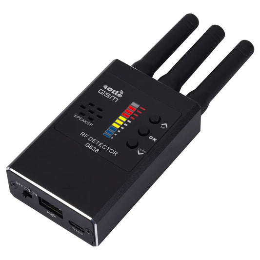 G638 Anti-Spy Wireless RF Signal Detector — GSM, GPS Tracker & Hidden Camera Finder, Professional Military Version