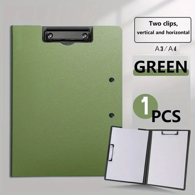 A4 Document Folder with Clipboard Cover – Business & School Paper Organizer File Holder Stationery Office Supplies