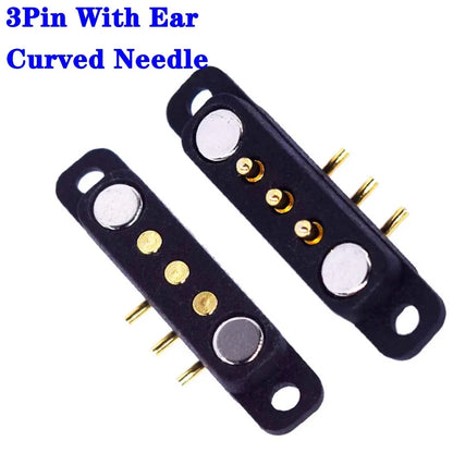 Magnetic Pogo Pin Connector - 2-10 Pin Spring Loaded Male Female DC Power Socket with 2.54/4.0/2.8mm Pitch