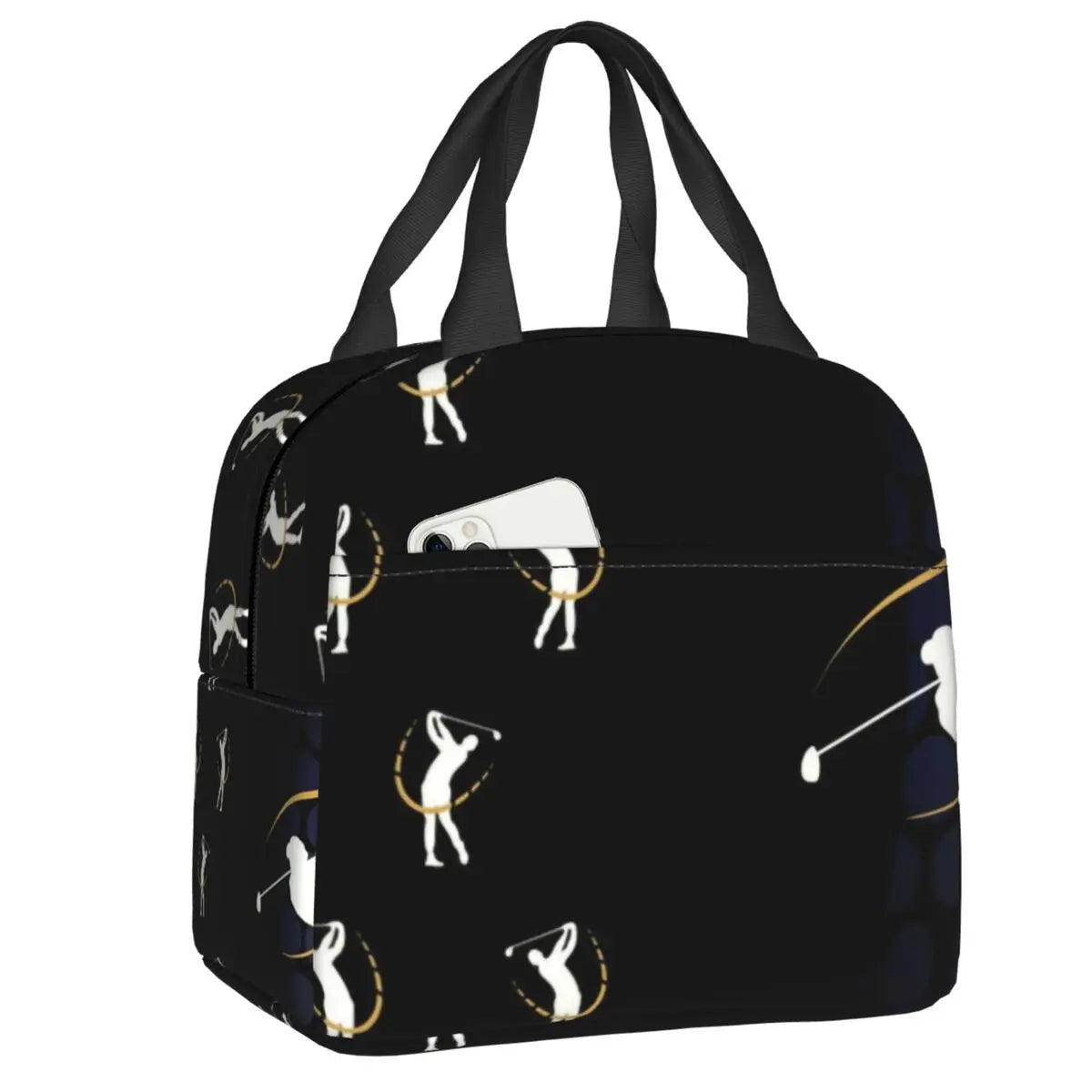 Golf & Beer Insulated Lunch Bag - Reusable Thermal Cooler for Work, School & Sports