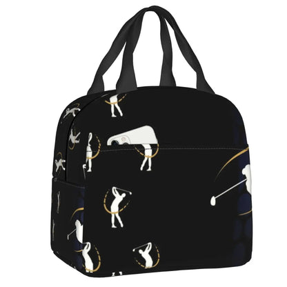 Golf & Beer Insulated Lunch Bag - Reusable Thermal Cooler for Work, School & Sports