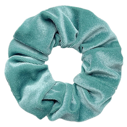 10/6/1Pcs Velvet Hair Scrunchies Set for Women – Solid Color Elastic Ponytail Hair Bands & Headband Accessories (Black Pack)