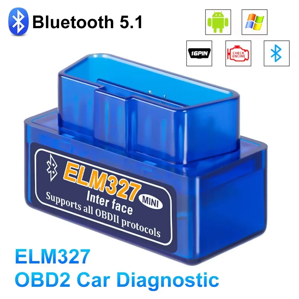 Mini ELM327 V2.1 Wireless OBD2 Car Diagnostic Scanner & Check Engine Code Reader