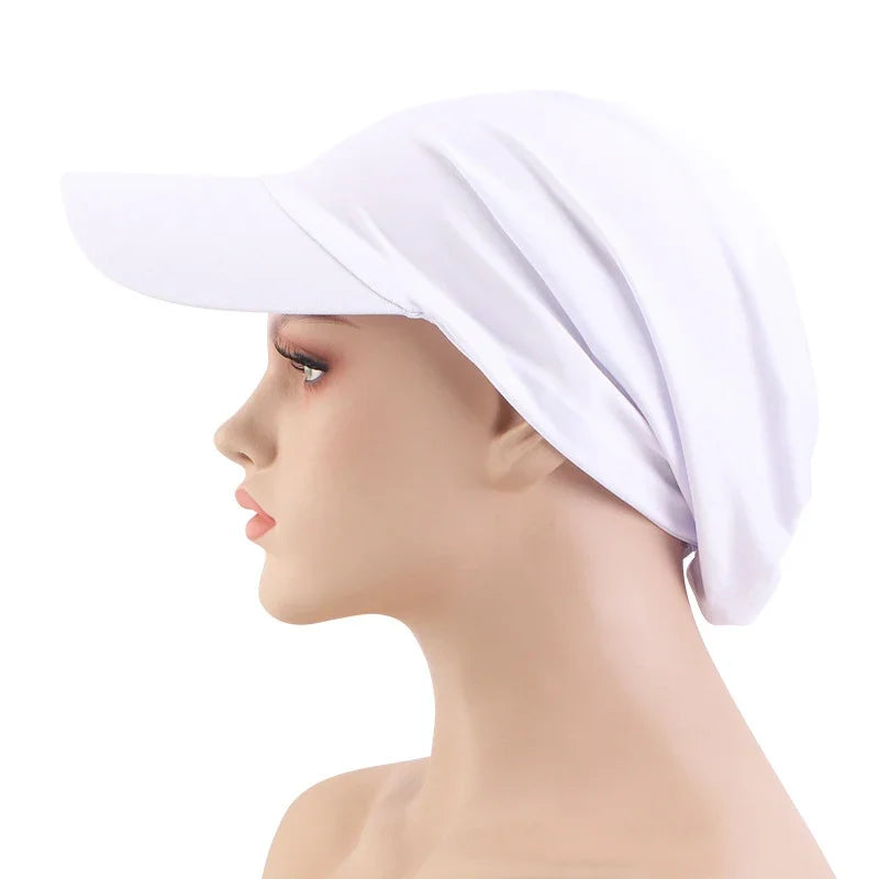 Muslim Women’s Turban Hijab Baseball Cap – Wide Brim Sun Hat, Sports Bonnet & Outdoor Headscarf for Sun Protection
