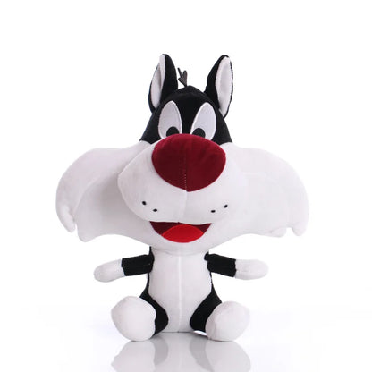6 Piece Cartoon Character Plush Toy Set - Bugs Bunny, Daffy Duck, Tweety, Cyclone Dog and Bunny Rabbit Stuffed Dolls for Children’s Gifts