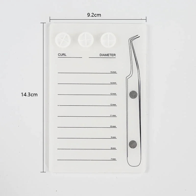 Eyelash Extension Magnetic Scale Holder – Acrylic Lash Board, Glue Pallet Cup & Hygienic False Eyelash Pad Makeup Tools