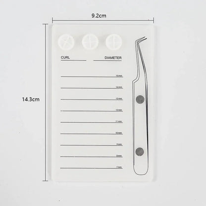 Eyelash Extension Magnetic Scale Holder – Acrylic Lash Board, Glue Pallet Cup & Hygienic False Eyelash Pad Makeup Tools