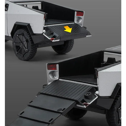1:24 Alloy Diecast Mini Pickup Truck Model – Tesla Cybertruck Metal Toy for Boys, Kids’ Birthday & Collectible Gift