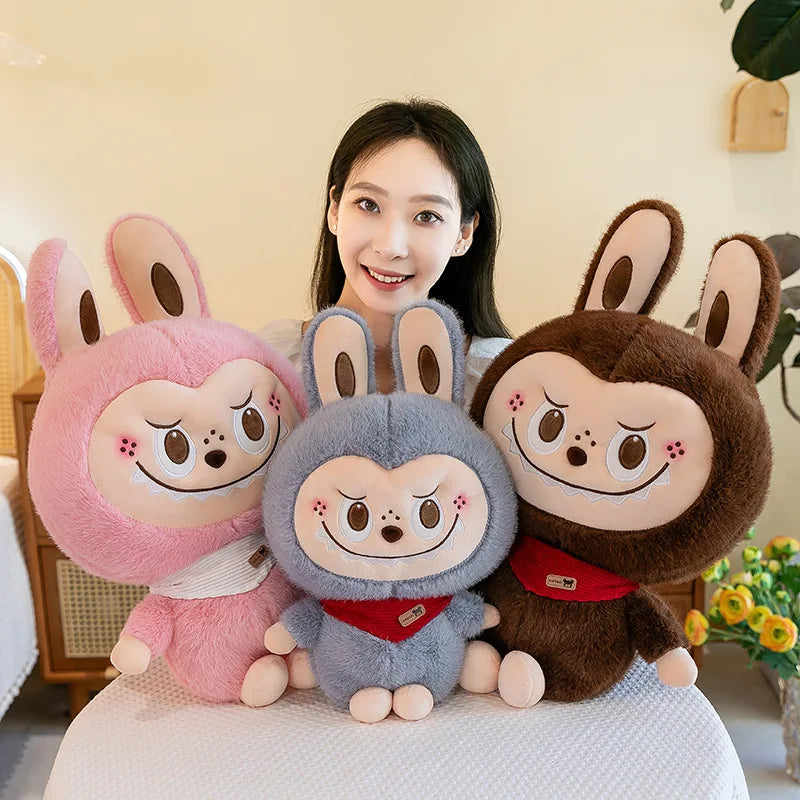 Rabbit Labubu Plush Toy — Cute Cartoon Soft Doll Pillow for Kids Gifts