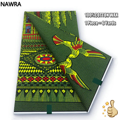 Original 100% Cotton African Wax Print Fabric - Soft Ankara Batik DIY Pagne