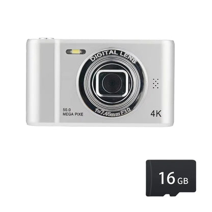 4K Digital Camera – 50MP Travel Selfie Camera with HD Zoom, 2.4-inch Screen, Mini Retro Cam for Kids & Beginners