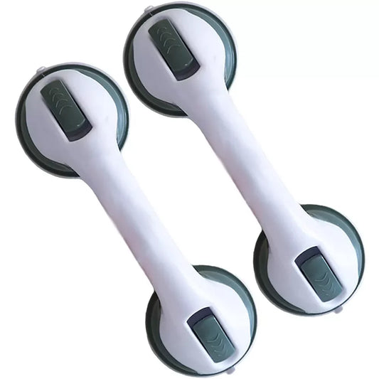 New Ultra Grip Shower Handle Grab Bars - Dual Locking Safety Suction Cups for Anti-Slip Support in Toilet and Bathroom