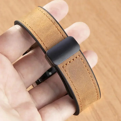 Magnetic Leather Silicone Watch Strap 20mm/22mm for Omega x Swatch MoonSwatch, Xiaomi Watch S1–S4 & Huawei GT2–GT5