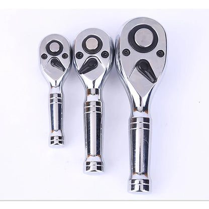 72-Tooth Mini Ratchet Wrench - 1/4, 3/8 & 1/2 Inch Short Handle Repair Tool