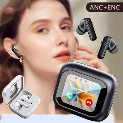 New Full Touch ANC Bluetooth 5.4 Earphones – HiFi Stereo Noise Cancelling Wireless In-Ear Earbuds with Mic & ENC