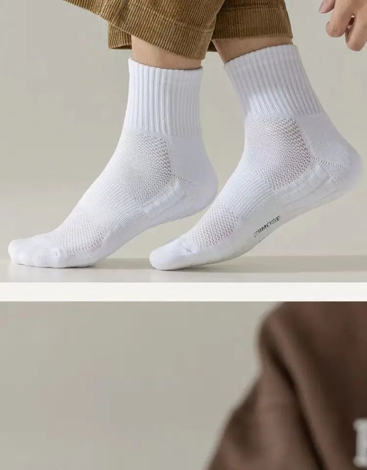 Men’s Winter Cotton Socks – Deodorant, Thickened Towel Bottom with Velvet, Mid-Tube Sports & Basketball Socks