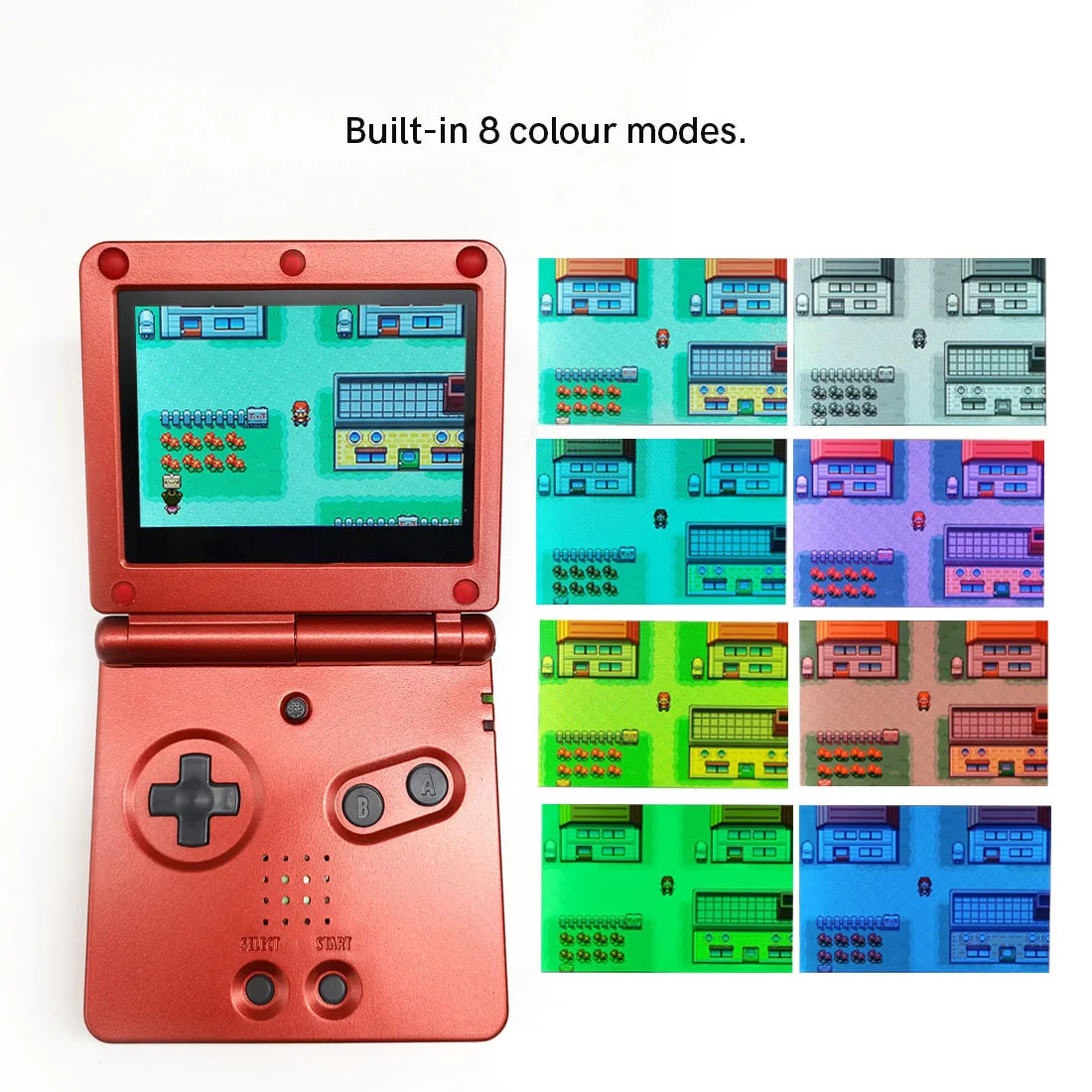 Laminated V5 IPS GBA SP Backlight LCD Replacement Mod Kit – Backlit Screen for Game Boy Advance SP, No Shell Cutting Needed
