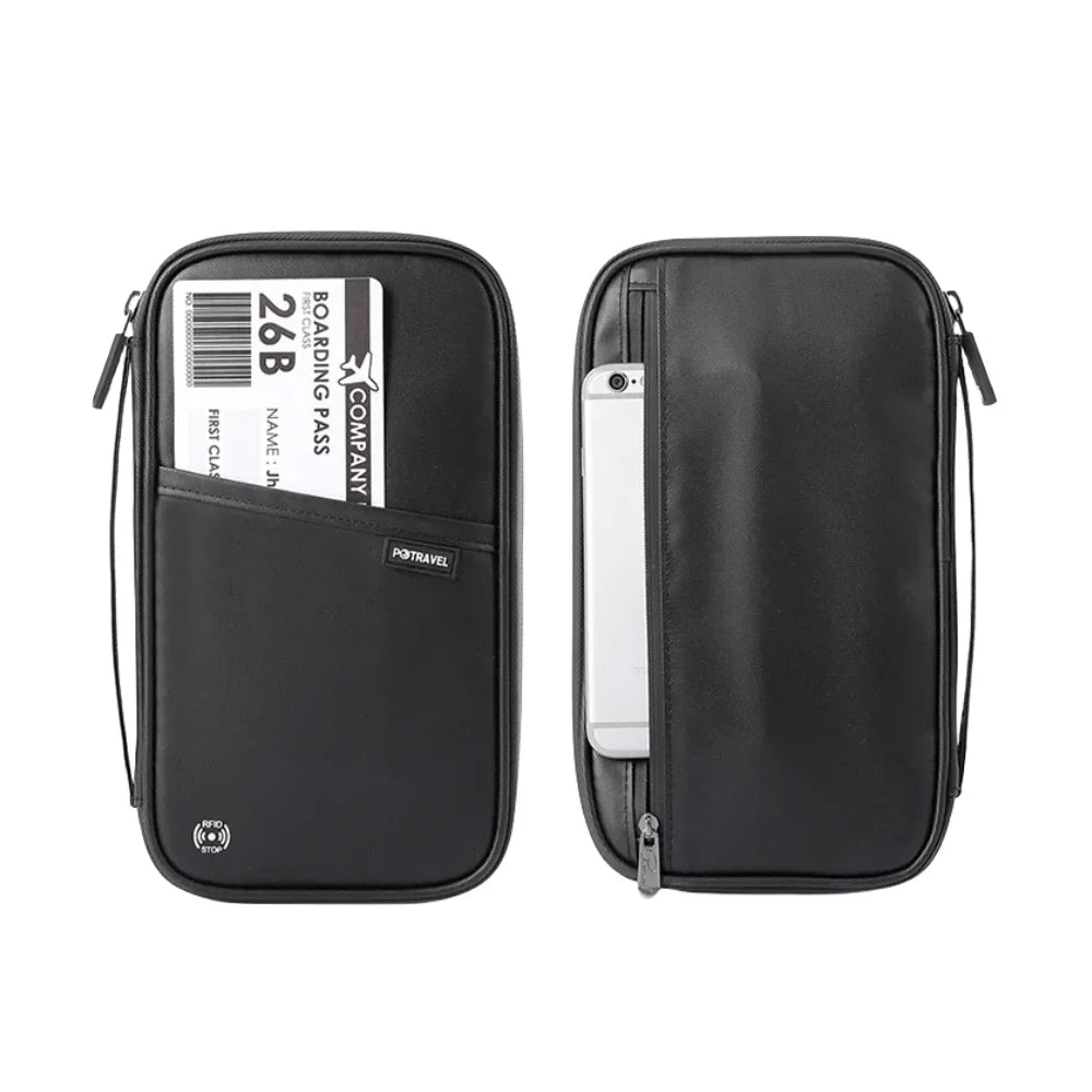 RFID Blocking Family Passport Wallet – Multi-Functional Travel Document Organizer Bag