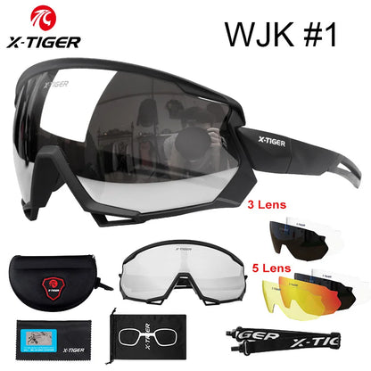 X-TIGER Polarized Cycling Glasses — Photochromic MTB & Road Bike Sunglasses for Sports