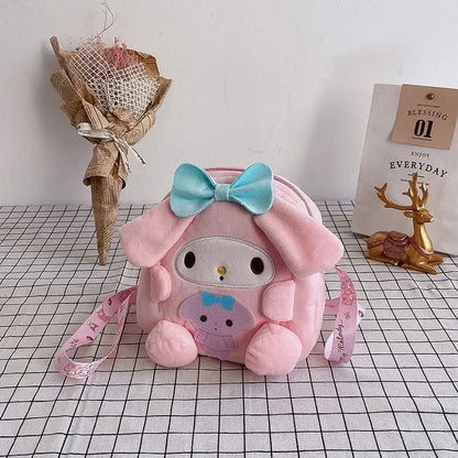 Kawaii Sanrio Backpack – Cute Kuromi, Cinnamoroll, Pompompurin & My Melody Plush Bag for Women & Girls, Christmas/Birthday Gifts