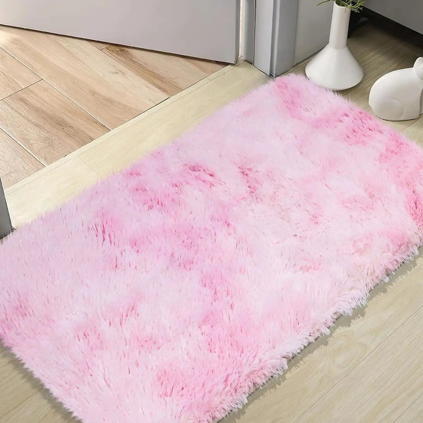 VIKAMA Silk Wool Tie-Dye Rug – Non-Slip Washable Carpet for Kids Room, Living Room & Bedroom