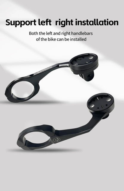 CYCLAMI S5 Aluminum Alloy Double-Sided Bike Computer Mount — MTB Road GPS Headlight Holder for GARMIN, XOSS, IGPSPORT, Coospo