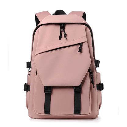 15 Inch Polyester Waterproof Men’s Backpack – Simple, Fashionable Student & Couple Computer Bag
