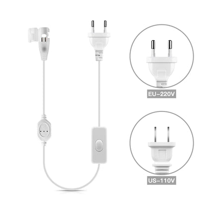 COB LED Strip Light with EU/US Plug (110V–220V) – Flexible LED Light Tape with Clip Accessories for Home and Decoration Lighting