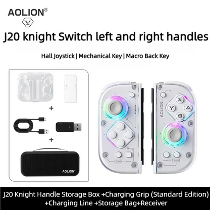 Aolion J20 Knight Wireless Gamepad — Motion-Sensing Custom Joystick for NS Joycon, Left & Right Switch Game Accessories