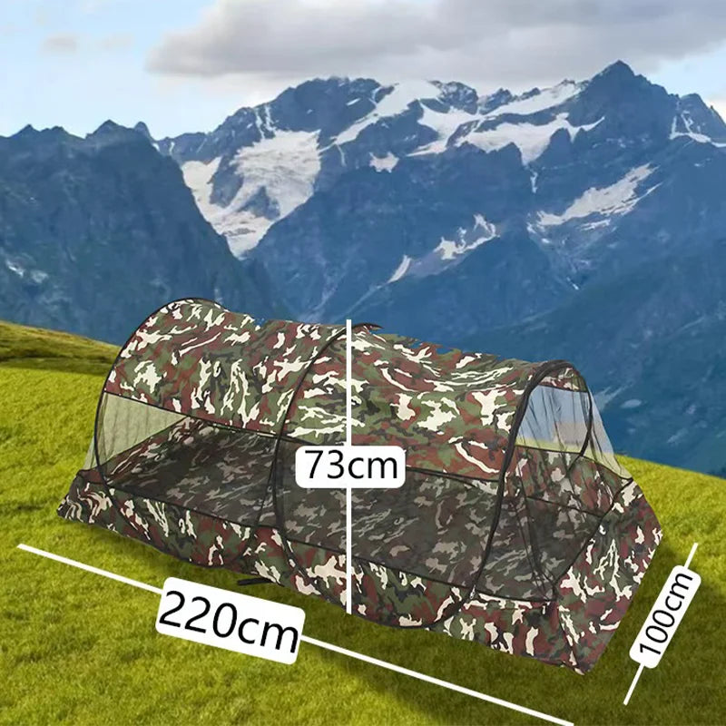 Folding Portable Mosquito Net Tent – Zippered Outdoor Mesh Bed Net for Camping & Travel