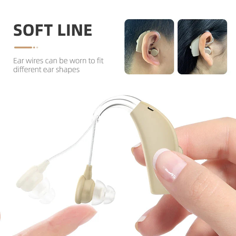 BTE Rechargeable Sound Amplifier - Hearing Aid for Severe Deafness - Rechargeable Aid for the Deaf