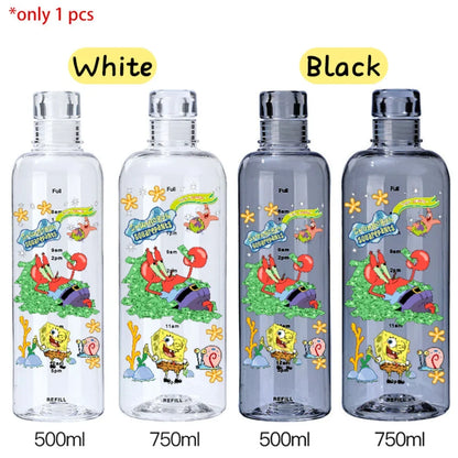 SpongeBob Graduated Water Cup - 500ml/750ml BPA-Free Plastic Bottle
