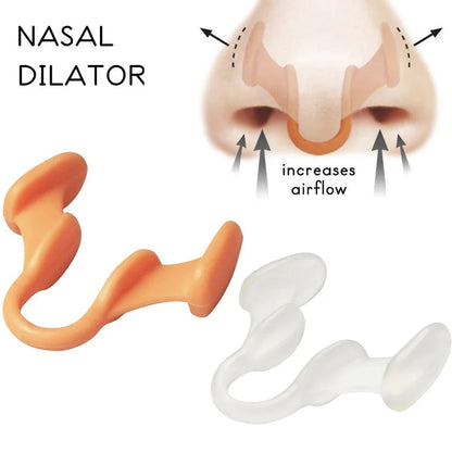 Anti-Snore Nasal Dilator - Silicone Nose Clip for Better Breathing & Sleep Aid, Stop Snoring Device