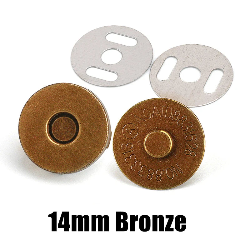 10 Pcs Magnetic Snap Fasteners 14–18MM – Clasps & Buttons for Handbags, Purses, Wallets & Craft Bag Accessories