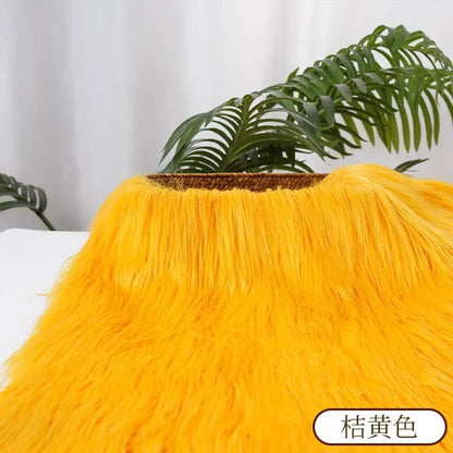25x45cm Long Hair Faux Fur Fabric — DIY Animal Suit, Doll Hair, Beard Craft Material for Patchwork, Garment Sewing Accessories