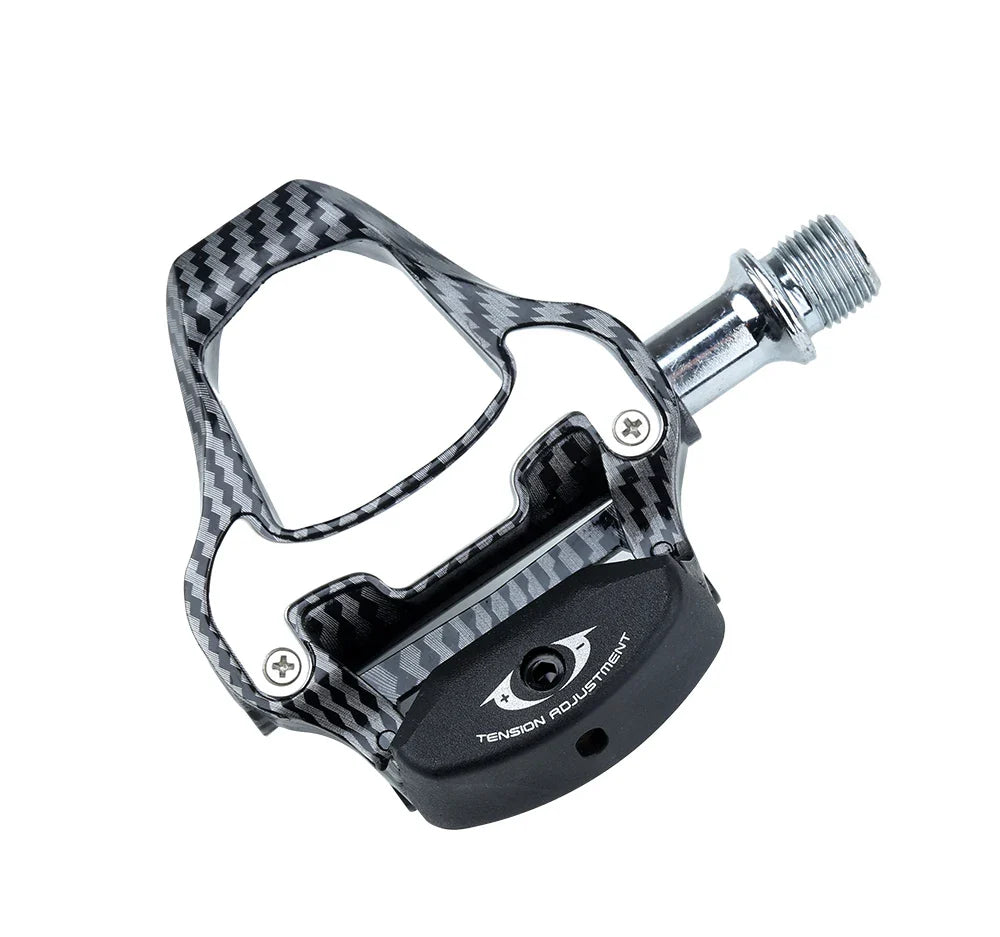 RACEWORK Carbon Fiber Road Bike Pedals Ultra-Light SPD Keo Self-Locking Professional Cycling Pedals