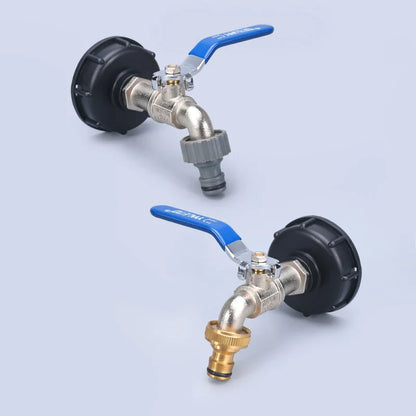 IBC Tank Tap Connector - S60x6 Coarse Thread x 1/2'' 3/4'' Water Coupling Adapter, 1000L Garden Home Replacement Valve Fitting