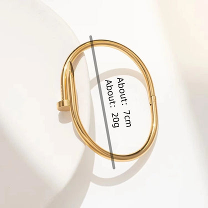 UILZ 316 Titanium Steel Nail Light Bracelet — Luxury Multi-Functional Jewelry for Women