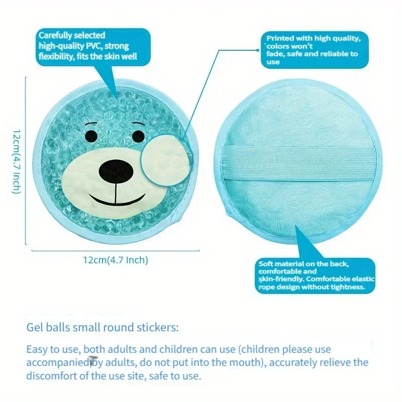 Reusable Cartoon Gel Ice Pack — Dual Hot & Cold Compress for Elbow, Knee & Toothache