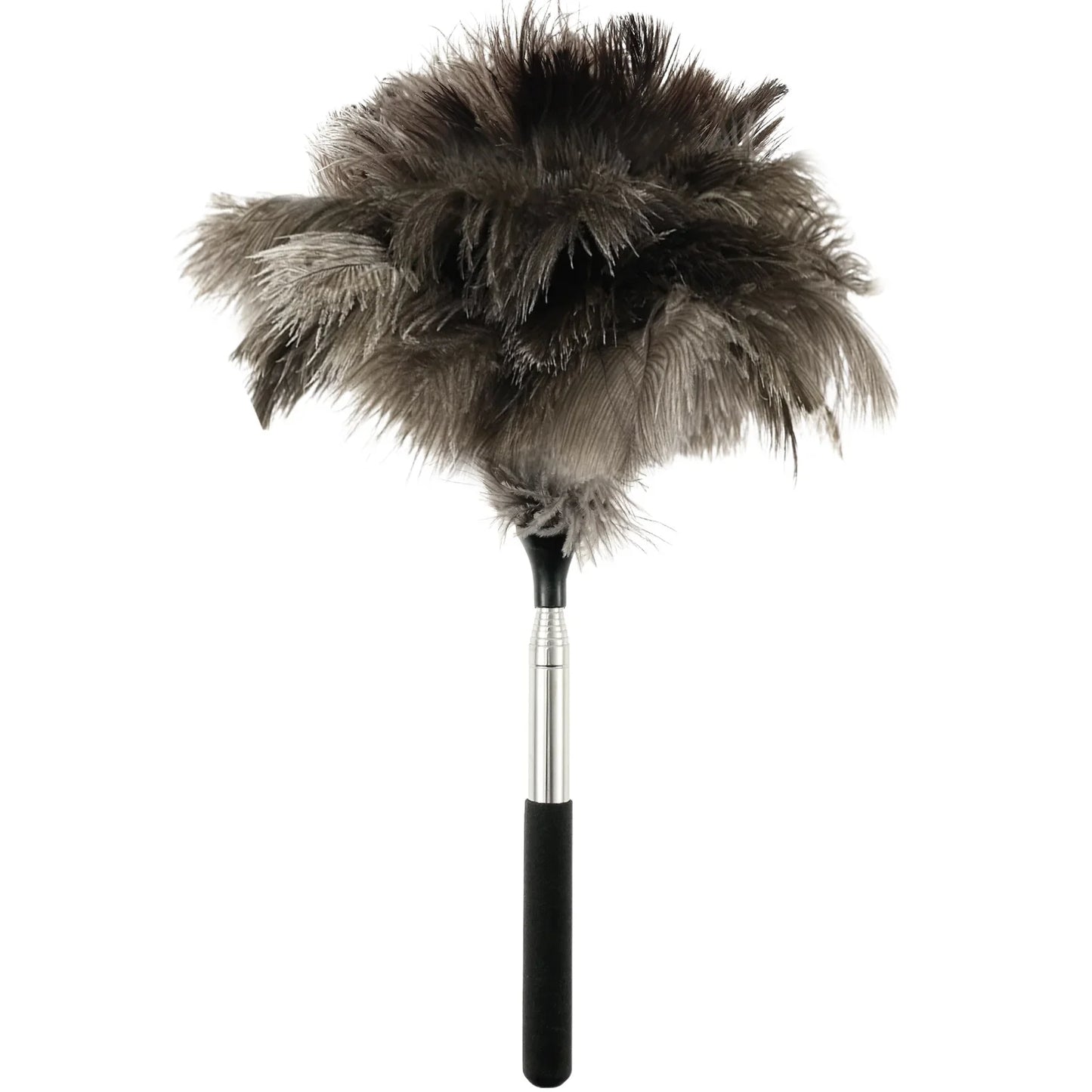 Extendable Ostrich Feather Duster – Long Stainless Steel Handle for Household Furniture Dust Cleaning