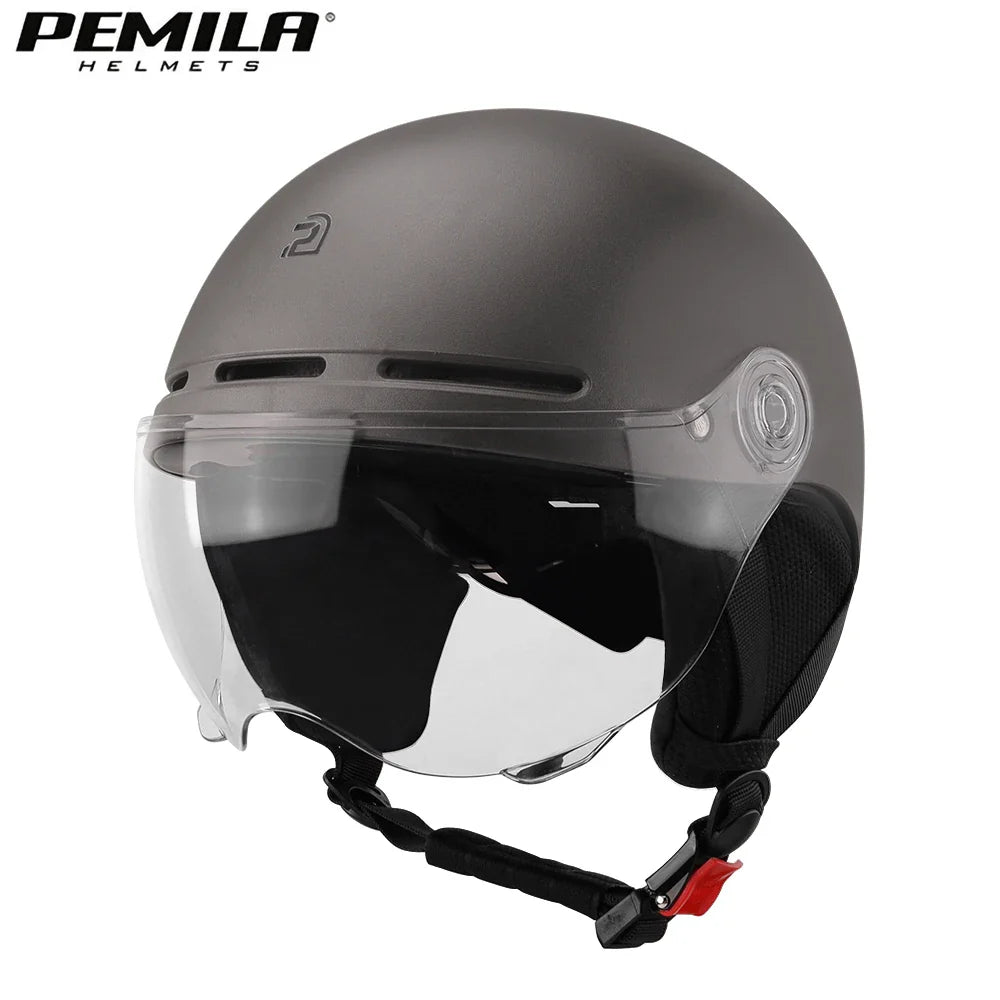 PEMILA Full Edge Wrap Cycling Helmet – MTB & Road Bike Helmet with Goggles, Ear Protection, for E-Bike & Bicycle